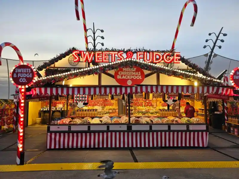 Christmas by the Sea Blackpool Sweet and fudge chalet
